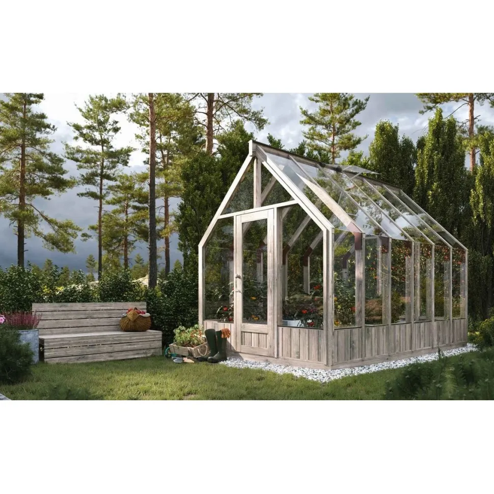 Kasvihuone Palmako Emilia 8,2 m2, turvalasi, puurunko