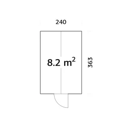 Kasvihuone Palmako Emilia 8,2 m2, turvalasi, puurunko