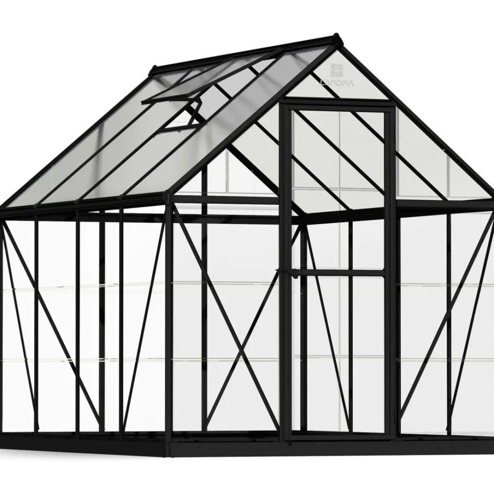 Kasvihuone Palram-Canopia Hybrid, 4.6m², polykarbonaatti, musta