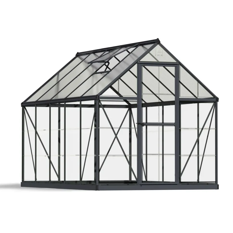 Kasvihuone Palram-Canopia Hybrid 5,7 m² 6x10 ft harmaa