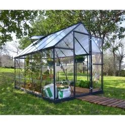 Kasvihuone Palram-Canopia Hybrid 5,7 m² 6x10 ft harmaa