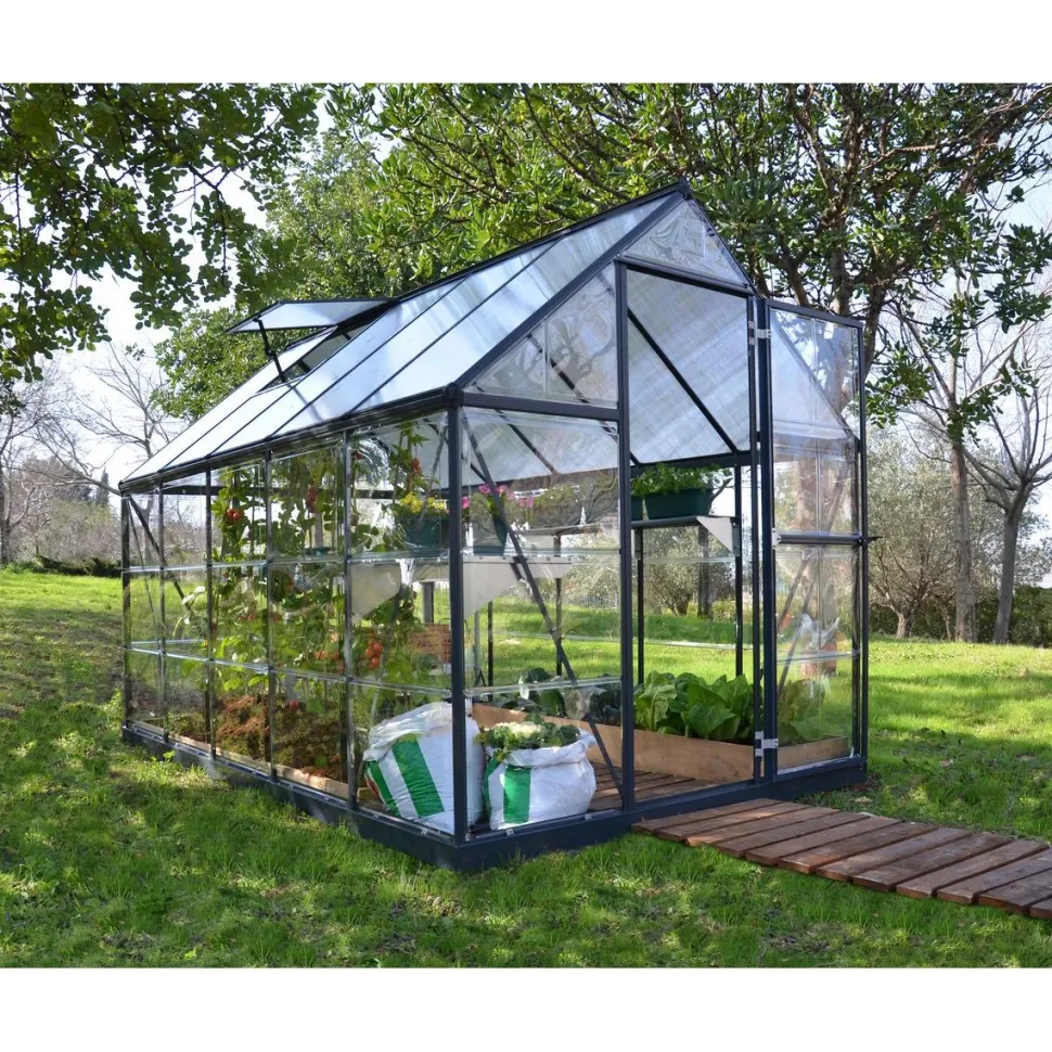 Kasvihuone Palram-Canopia Hybrid 5,7 m² 6x10 ft harmaa