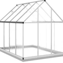 Kasvihuone pohjarungolla alumiini, eri kokoja ja värejä (36637)