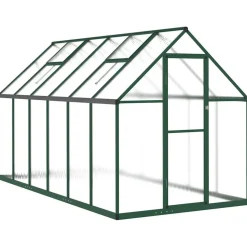 Kasvihuone pohjarungolla alumiini, eri kokoja ja värejä (36637)