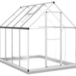 Kasvihuone pohjarungolla alumiini, eri kokoja ja värejä (36637)