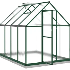 Kasvihuone pohjarungolla alumiini, eri kokoja ja värejä (36637)