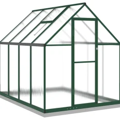 Kasvihuone pohjarungolla alumiini, eri kokoja ja värejä (36637)