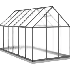 Kasvihuone pohjarungolla alumiini, eri kokoja ja värejä (36637)
