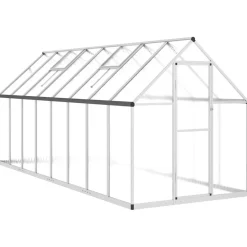 Kasvihuone pohjarungolla alumiini, eri kokoja ja värejä (36637)