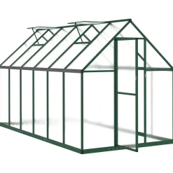 Kasvihuone pohjarungolla alumiini, eri kokoja ja värejä (36637)