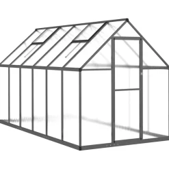 Kasvihuone pohjarungolla alumiini, eri kokoja ja värejä (36637)