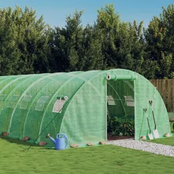 Kasvihuone teräsrungolla, eri kokoja ja värejä (29940)