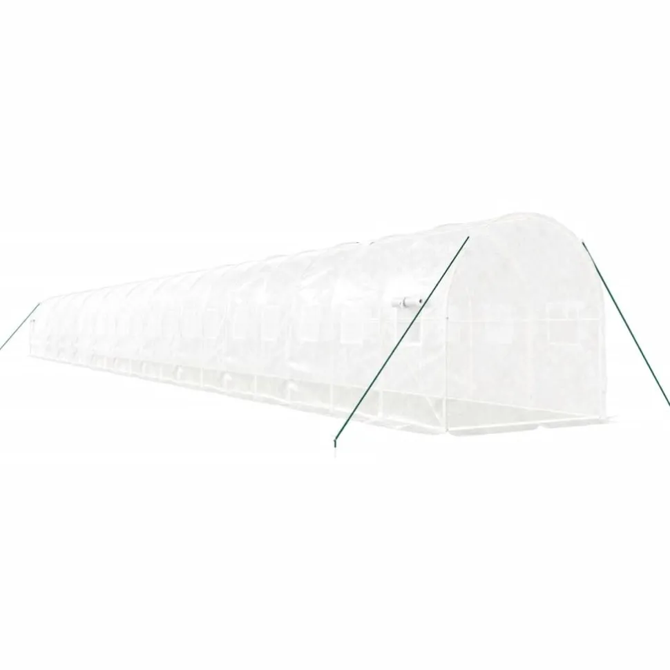 Kasvihuone teräsrungolla, eri kokoja ja värejä (29938)