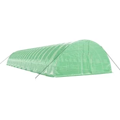 Kasvihuone teräsrungolla, valkoinen tai vihreä, eri kokoja (29942)