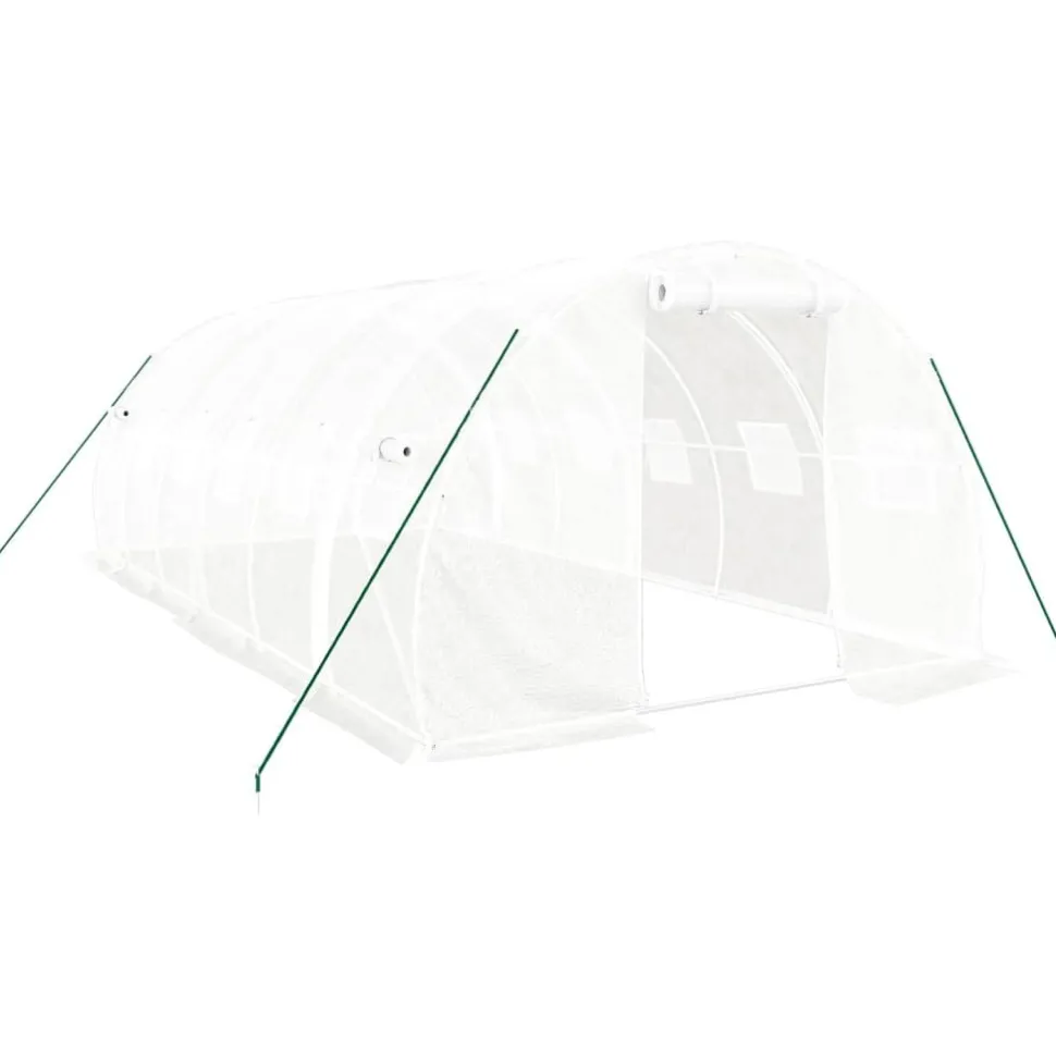 Kasvihuone teräsrungolla, 3x2x2 m - 24x3x2 m, eri kokoja ja värejä (29939)