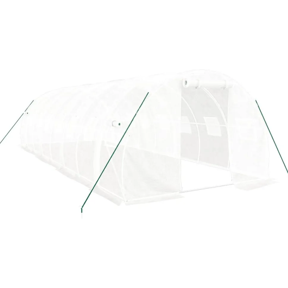 Kasvihuone teräsrungolla, 3x2x2 m - 24x3x2 m, eri kokoja ja värejä (29939)