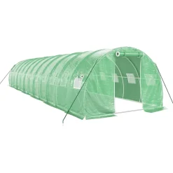 Kasvihuone teräsrungolla, 3x2x2 m - 24x3x2 m, eri kokoja ja värejä (29939)