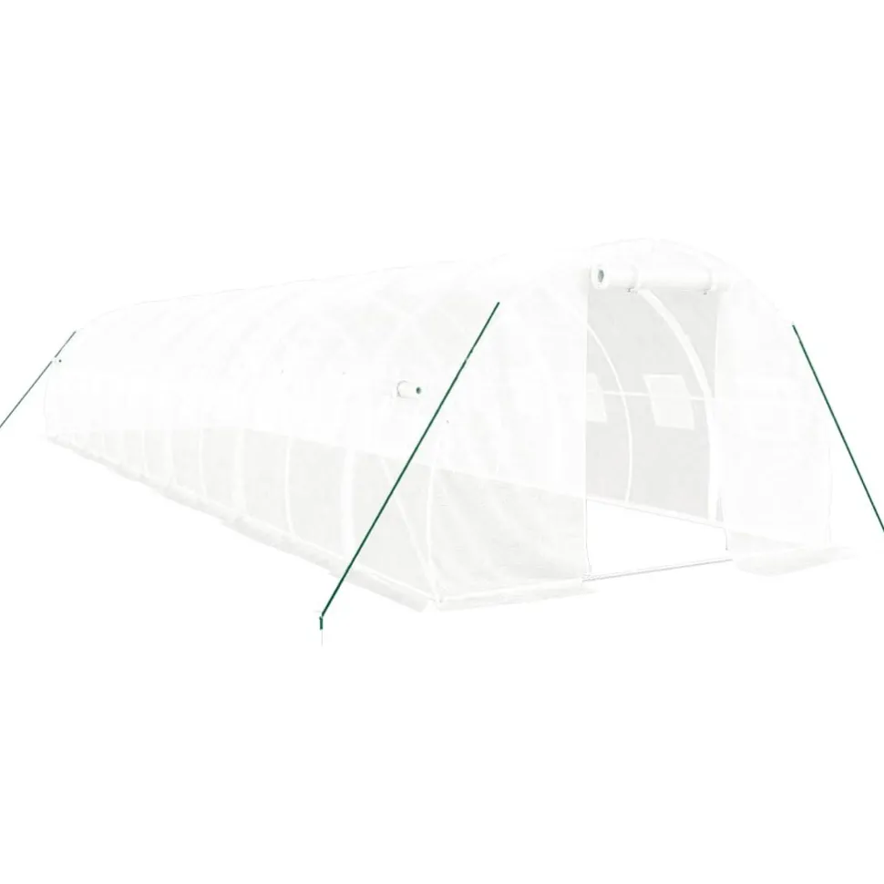 Kasvihuone teräsrungolla, 3x2x2 m - 24x3x2 m, eri kokoja ja värejä (29939)