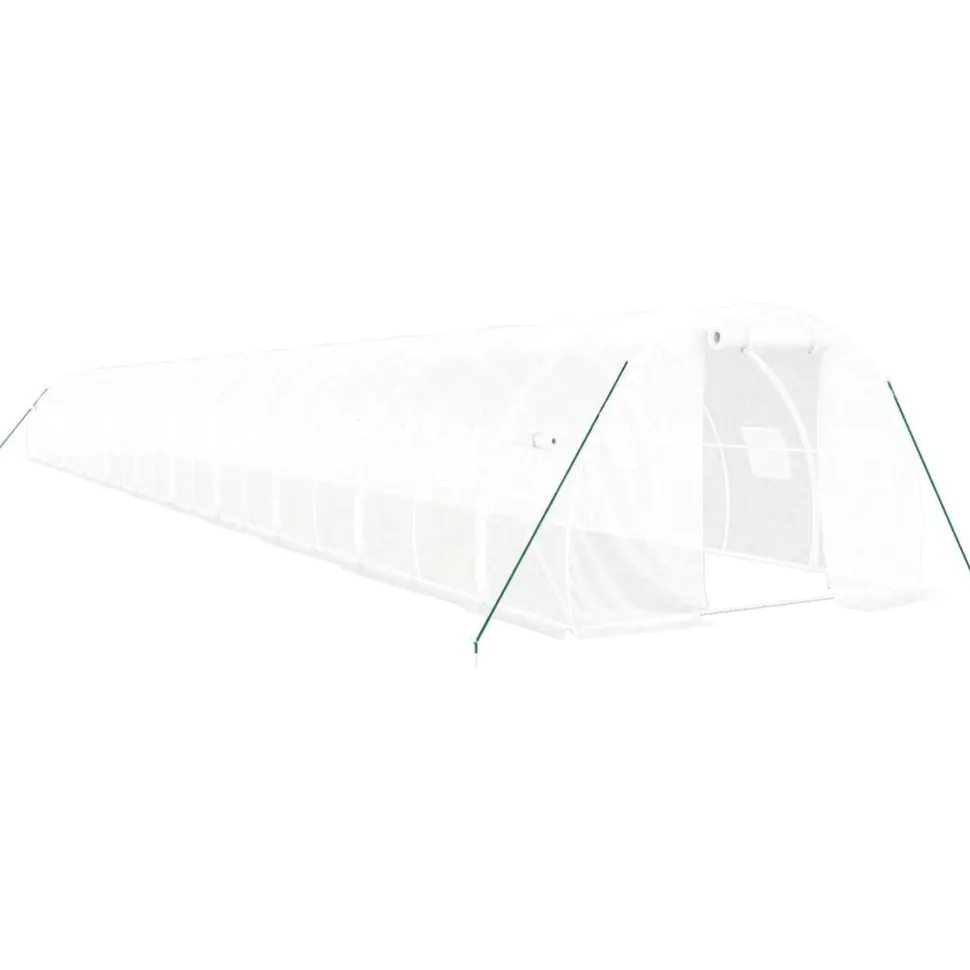 Kasvihuone teräsrungolla, 3x2x2 m - 24x3x2 m, eri kokoja ja värejä (29939)