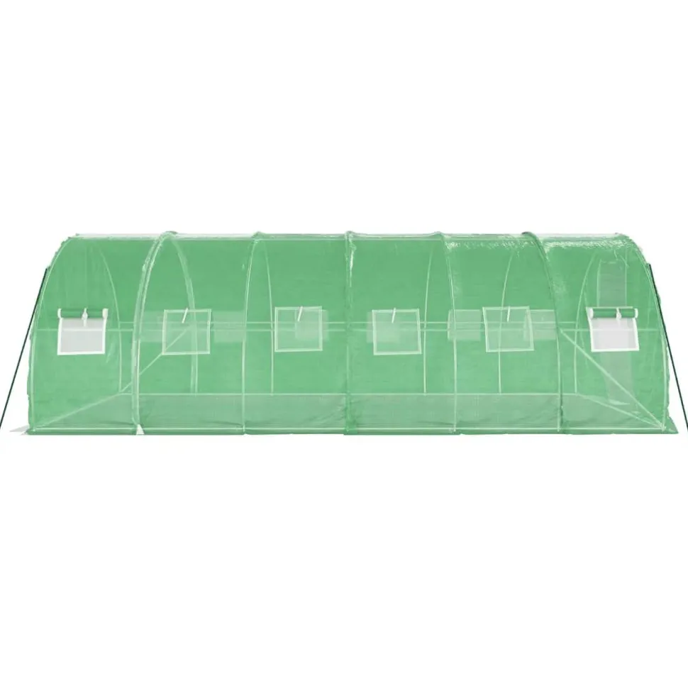 Kasvihuone teräsrungolla, 3x2x2 m - 24x3x2 m, eri kokoja ja värejä (29939)
