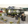 Kasvihuone Vitavia Poseidon 10000 10 m² turvalasi/musta kennolevykatto