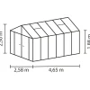 Kasvihuone Vitavia Poseidon 11900, 11.9m², lasi/polykarbonaatti, musta