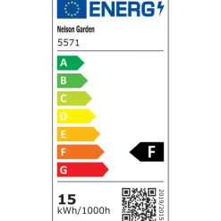 Kasvivalo Nelson Garden LED-lamppu, 15W, E27, varjostimella