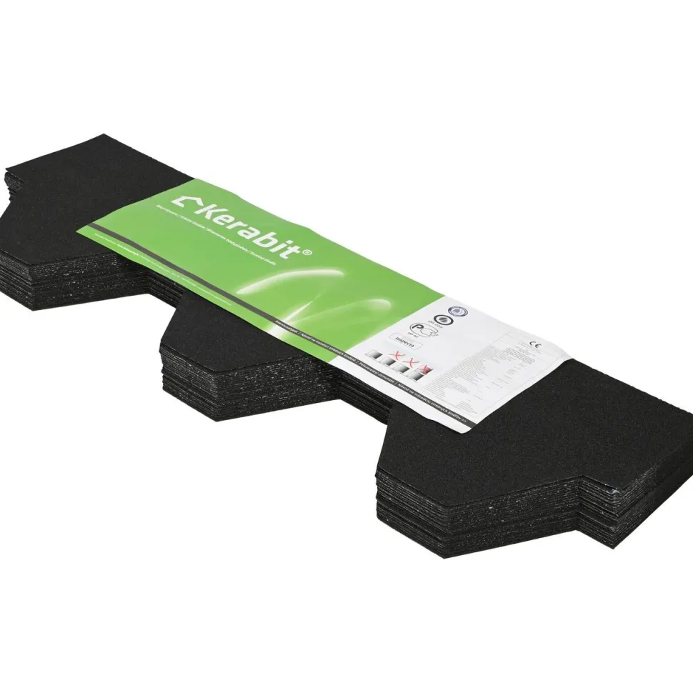 Kattohuopa Kerabit K+ musta 3 m²/pkt