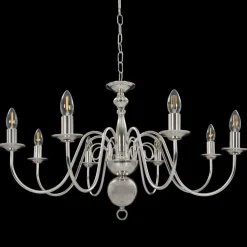 Kattokruunu hopea 8 x e14 polttimot