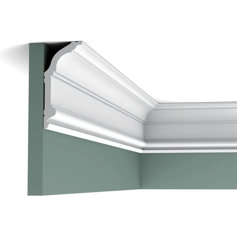 Kattolista Orac Decor C339 64x141x2000 mm polyuretaani valkoinen