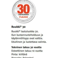 Kattopelti Ruukki R-T20-30W-1090, 0.5mm, polyesteri, eri värejä