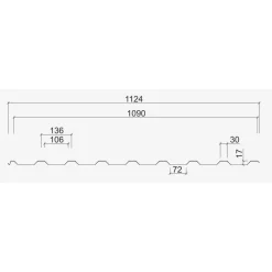 Kattopelti Ruukki R-T20-30W-1090, 0.5mm, polyesteri, eri värejä