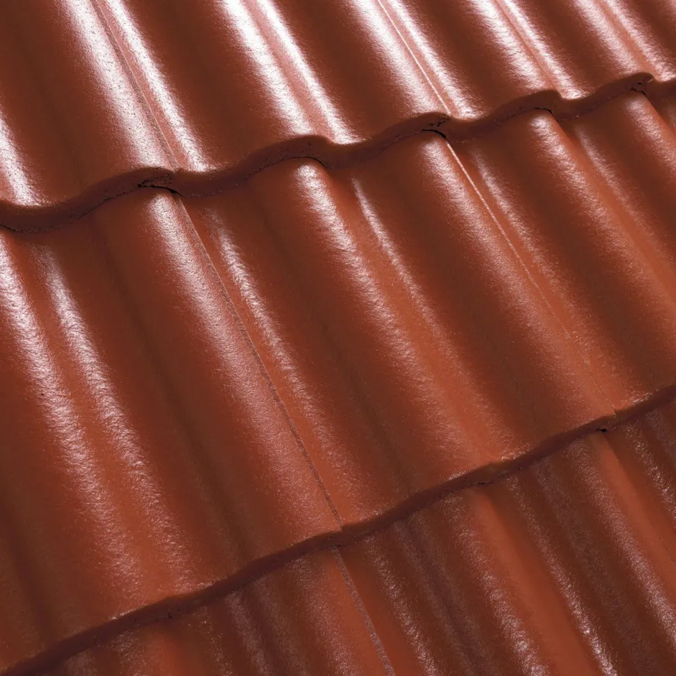 Kattotiili Benders Palema 2-kouruinen Candor Terracottapunainen