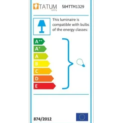 Kattovalaisin Linento Lighting Tempo 7-osainen messinki/musta