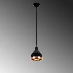 Kattovalaisin Linento Lighting Yildo, musta/kupari