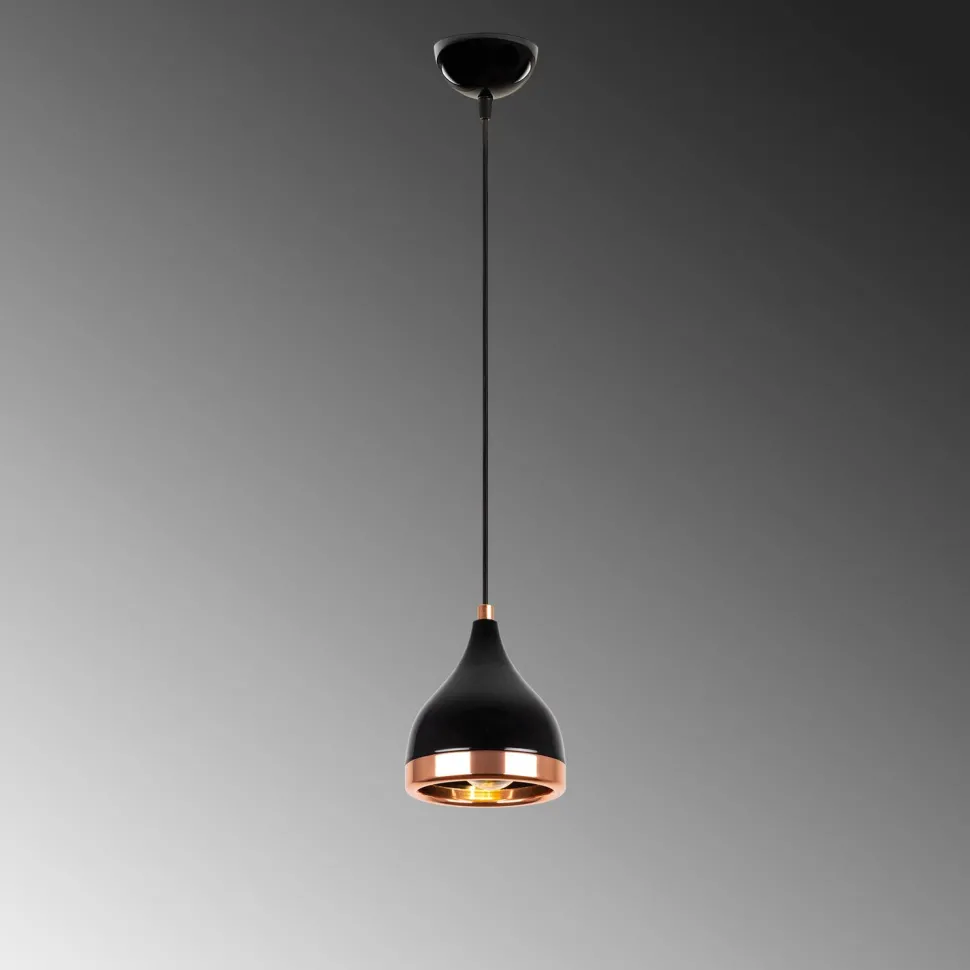 Kattovalaisin Linento Lighting Yildo, musta/kupari