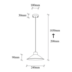 Kattovalaisin Linento Lighting GMN-0000X, Ø24cm, eri värejä