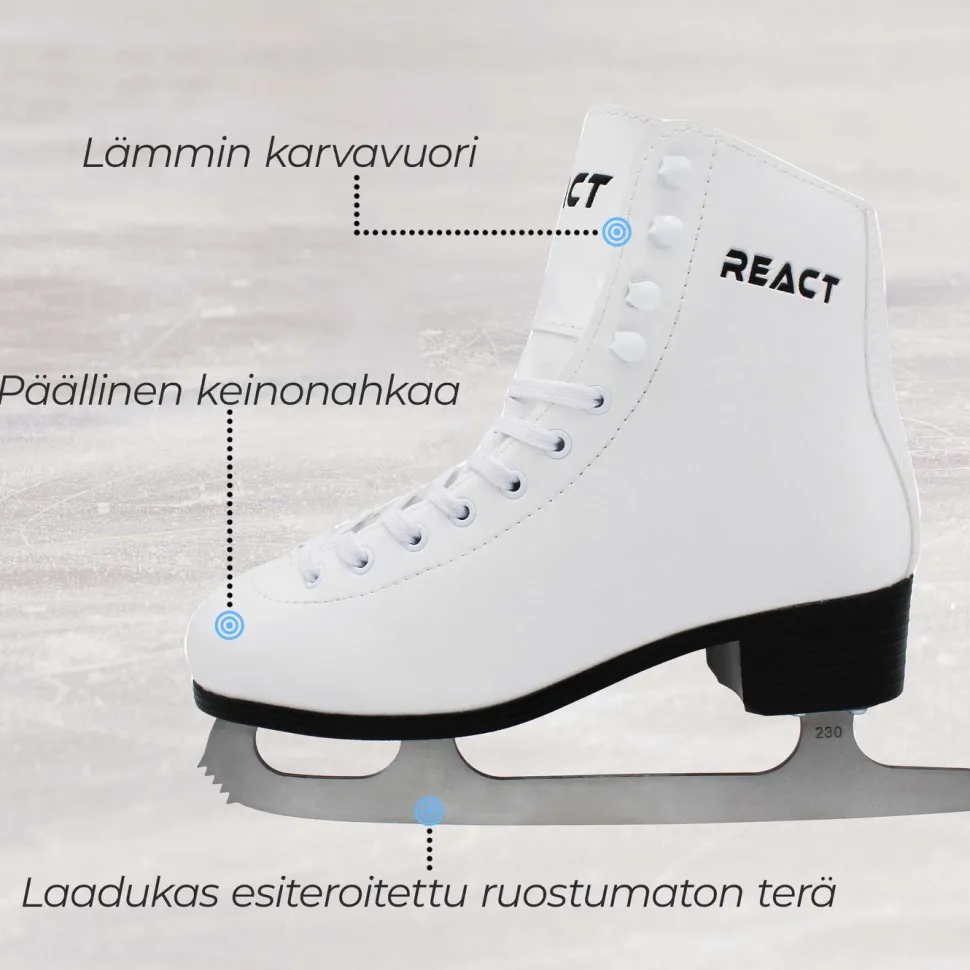 Kaunoluistimet React eri kokoja ja värejä