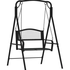 Keinupenkki 124 cm musta teräs
