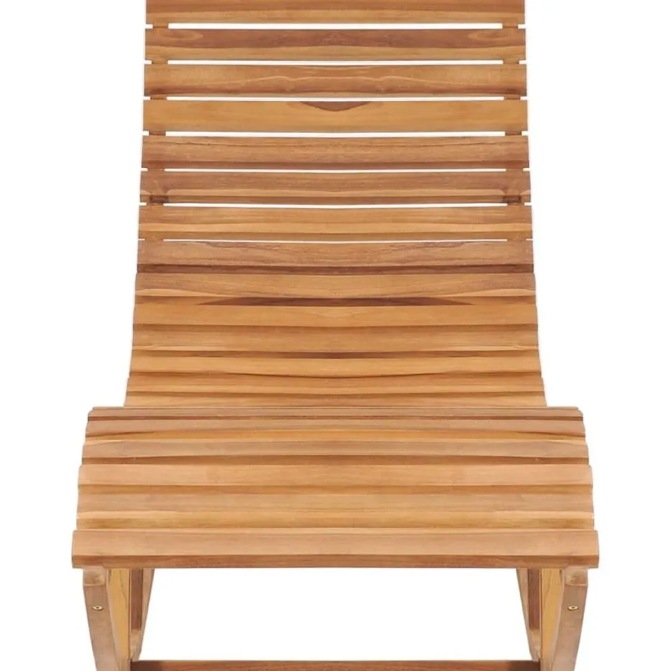 Keinuva aurinkotuoli 60x180x73 cm tiikki