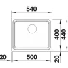 Keittiöallas Blanco Etagon 500-U, 540x440mm, rst, altakiinnitettävä