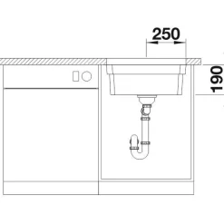 Keittiöallas Blanco Etagon 500-U, 540x440mm, rst, altakiinnitettävä