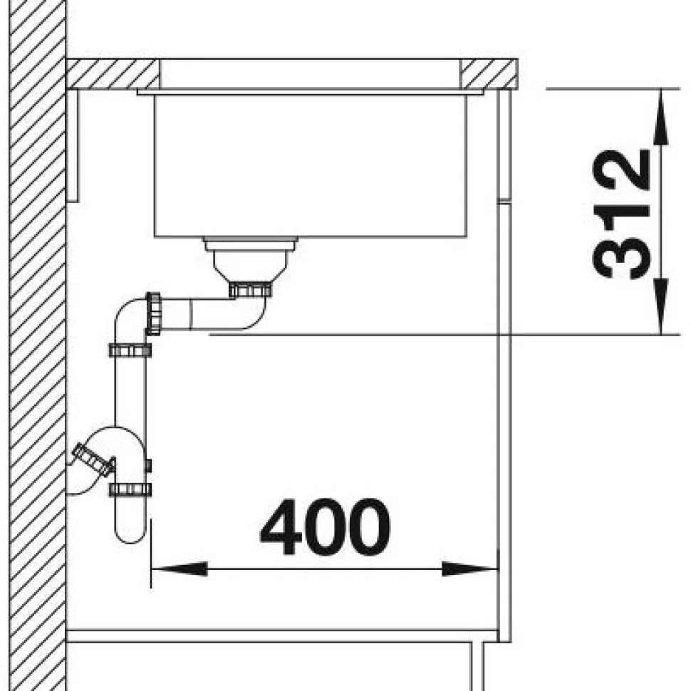 Keittiöallas Blanco Subline 500-U, 530x460mm, silgranit, altakiinnitettävä, eri värejä