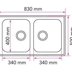 Keittiöallas Stala Lyria L40-40 830x500 mm rst