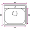 Keittiöallas Stala STANDARD-T48, 560x500mm, rst