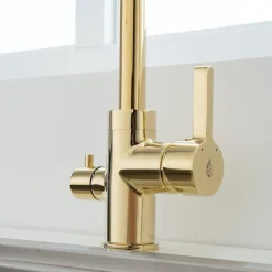 Keittiöhana Bathlife Ocean pesukoneventtiilillä kulta