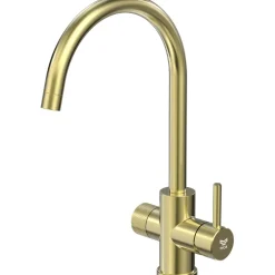 Keittiöhana INOX by Tammiholma Q1, APK-venttiili, C-juoksuputki, vaalea kulta