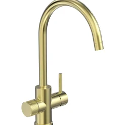 Keittiöhana INOX by Tammiholma Q1, APK-venttiili, C-juoksuputki, vaalea kulta
