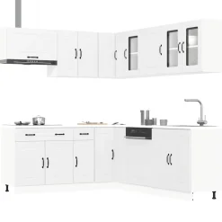 Keittiökaappisarja 11-osainen Kalmar, eri värejä (43833)