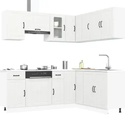 Keittiökaappisarja 11-osainen Kalmar, eri värejä (43836)